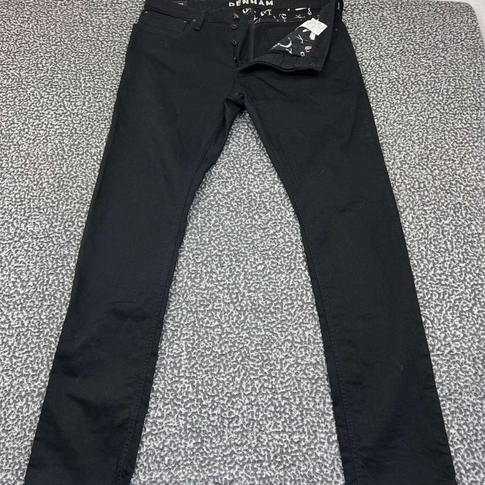 Denham Razor Jeans Men 36x35 Black Slim Fit Denim Pants‎ Outdoor Pocket